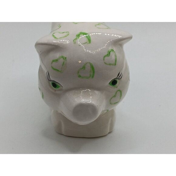 5/$25 4 Hand Painting Signed Pig Napkin Holders W/Green Hearts Vintage 1986 - Picture 8 of 8